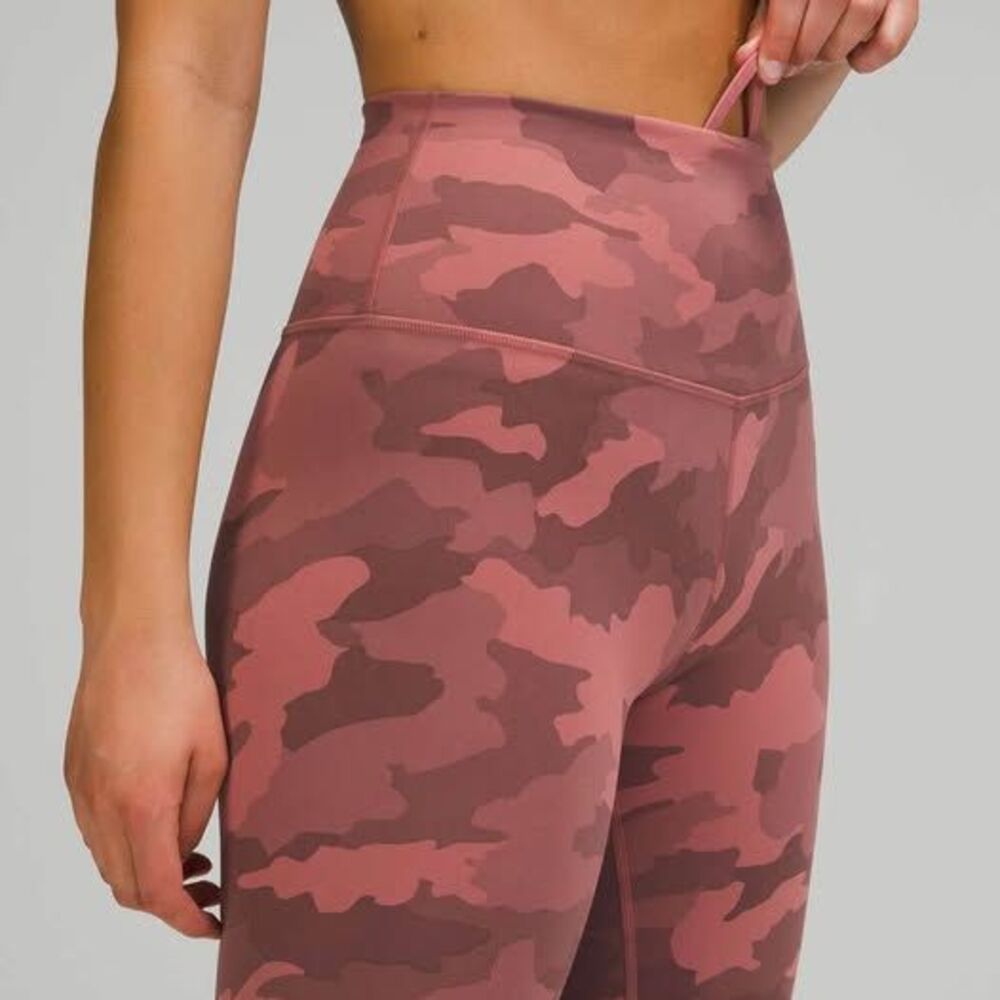Lululemon Wunder Train High-Rise Crop legging Multi Camouflage pattern size 4